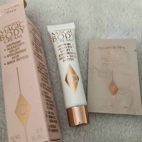 Charlotte Tilbury Magic Body Cream .3oz , Glow Stick 4 Pc + Face Cream Samples - Picture 2 of 5